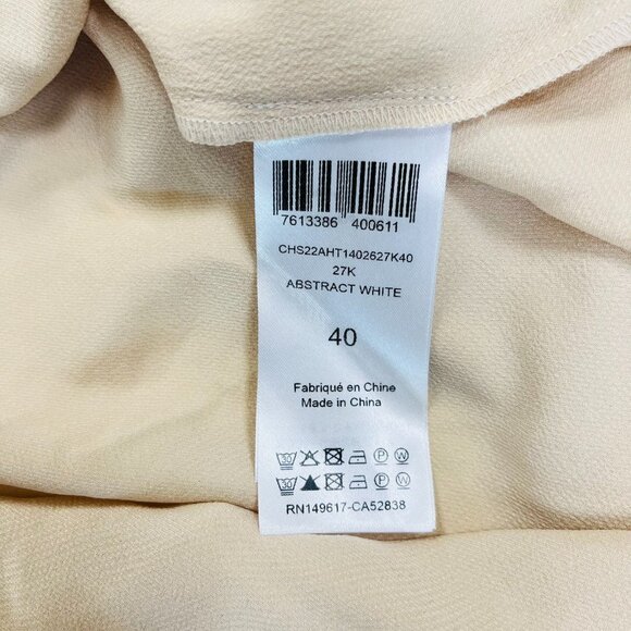 NWOT SEE BY CHLOÉ Tie-Neck Twill Blouse Khaki Size 40/8 Long Sleeves Ruffles - Picture 10 of 13